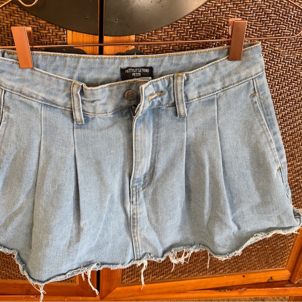 PrettyLittleThing Blue Denim Skirt
